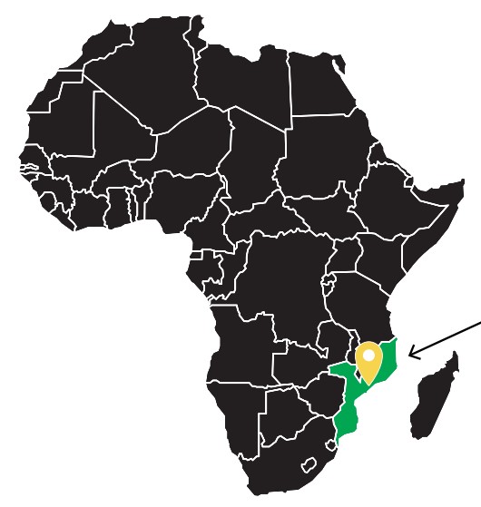Localización de Quelimane en África