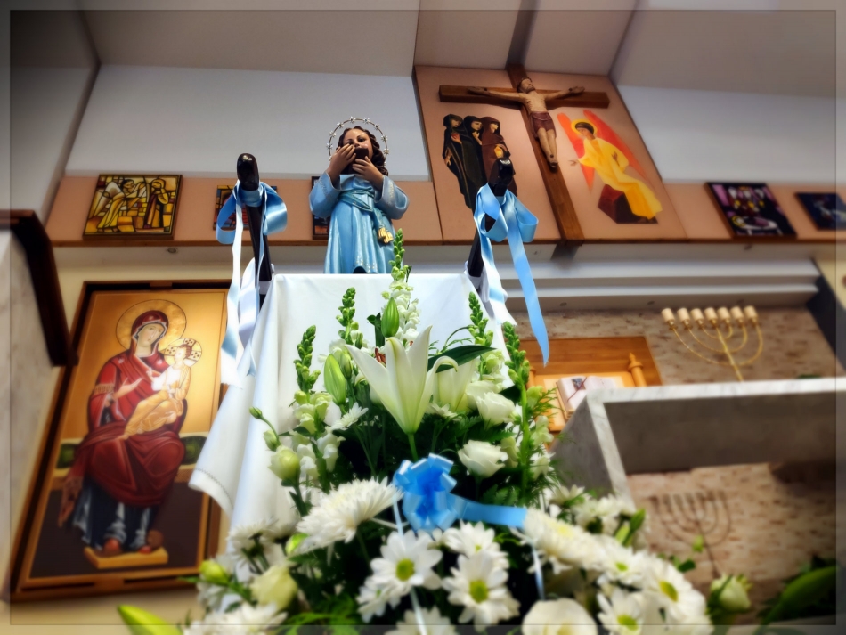 Imagen de la Niña María presentada en la Parroquia Nuestra Señora de Lourdes